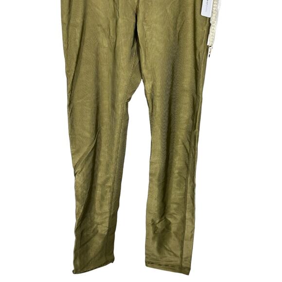 WeWoreWhat Chain High Rise Ribbed Green Leggings NWT Sz Medium Gold Chain Detail - Picture 6 of 15